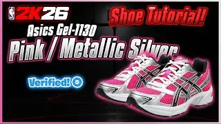 NBA 2K26 Shoe Creator - How To Make Asics Gel-1130 Pink / Metallic Silver