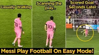 MESSI Casually Walking And Scanning the Play Before Scored Brilliant Chip Goal Against Montreal