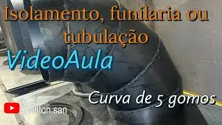 Curva de 5 gomos no cálculo - traçados para funilaria e caldeiraria