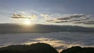 Stunning MOUNTAIN Sunrise Over SEA of Clouds | Royalty Free Stock Footage | 4K Video | No Copyright