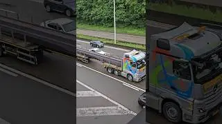 LOOONG BEAM!🏗😂 #mercedes #truck #eurotrucksimulator2 #trucks #spotting #construction #long #vehicles