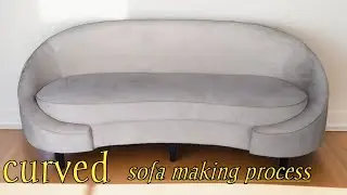 Membuat sofa model melengkung | cara membuat sofa | curved sofa