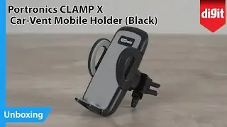 Portronics CLAMP X Car Vent Mobile Holder Black Unboxing