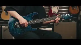 Suhr Custom Modern Set Neck Quilt Maple Top Aqua Blue Burst w/Black Limba Body/Neck