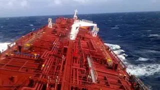 Heavy rolling of Tanker vessel 183m due to heavy swell.