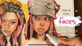 Как я делаю наброски и раскрашиваю лица
