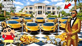 Franklin Or Shinchan Touch Anything Become Diamond Gold in GTA 5 | Ai Gamerz