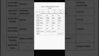 6-9th Quarterly examination Time table #2025exams #quarterlyexam2025