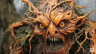 Unveiling the Rotten Orange Fruit Tree Monster: A Surreal Coexistence 🍊👹