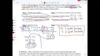 9.6 Solving Systems Word Problems