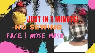 DIY Less than 1min | No Sewing | Emergency Nose👃Face Mask Making| |