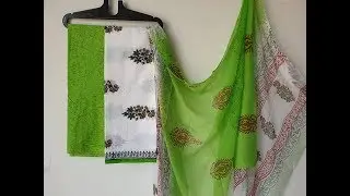 Latest Hand Block Print Chiffon Salwar Suits || chiffon dresses/Printed Cotton salwar suits