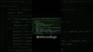 Make A Square Root Calculator Using Python #shorts #coding #python #nickcodings #programming