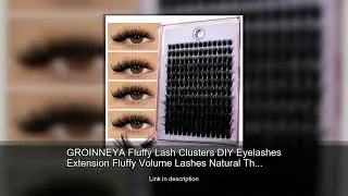 GROINNEYA Fluffy Lash Clusters DIY Eyelashes Extension Fluffy Volume Lashes Natural Thick Indiv