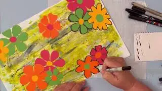 Mid-century Flower Power Art with a Modern Twist - Tutorial