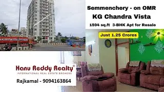 Just 1.25 Crores - Sholinganallur - Semmenchery OMR - 3 BHK Apartment for Resale