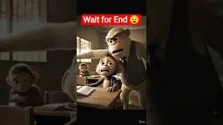 &ldquo;Chota Baby Monkey School Gaya 🐒📚 Lekin Sir Ne Maar Diya 😢💔&rdquo;#ai #trending #babymonkey #ytshorts
