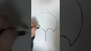Line Art of a Giant manta ray | Ink Creature Series No.23