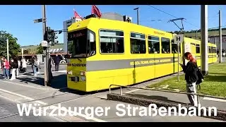 W&Uuml;RZBURGER STRASSENBAHN - LHB GT-E Tw Nr. 206 &bdquo;SSI SCH&Auml;FER&ldquo; am Hauptbahnhof W&uuml;rzburg