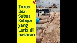 cara membuat tiang rambatan tanaman atau turus dari serabut kelapa #cocofiber #diy