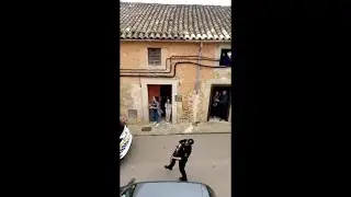 Spanish police sing to People during coronavirus lockdown in Mallorca