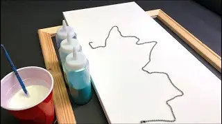 Fluid Art CHAIN PULLING!! Acrylic String Painting Wigglz Art AWESOME Results!! Please Share!