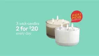 Pier 1 | 2 for $20 3-wick Candles
