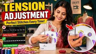 Fix Mini Sewing Machine Tension in Under 2 Minutes । Mini machine tension adjustment (English)