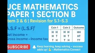 UCE  Mathematics 2025 Paper 1 Section B | Matrices, Probability, Similar Figures & Taxation Solution