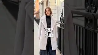GREY FAUX Fur Coat  Winter Outfit Inspo
