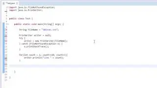 Java - I/O - PrintWriter