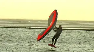 Wing foiling skills - West Kirby Marine Lake