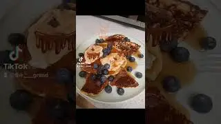 Marshmallows filled with 🍫 on top of Blueberry Pancakes 🥞 😋 #thegrand #godofwar