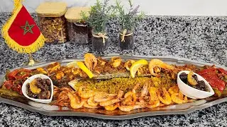 طبق السمك في فرن مع  صلصة قمرون و كلمار كيجي لذيذ 🇲🇦🇲🇦🇲🇦🇲🇦🇲🇦🇲🇦🇲🇦🇲🇦🇲🇦🇲🇦🇲🇦
