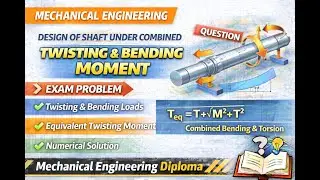 Design of Shaft Subjected to Combined Twisting & Bending Moment | Machine Design |