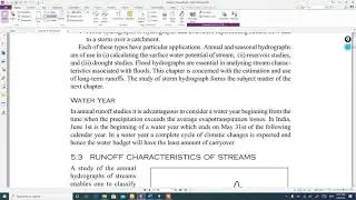 Eng  Hydro  Hydrograph types, water year and yield