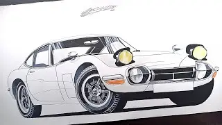1967 Toyota 2000GT | CLASSIC CAR DRAWINGS