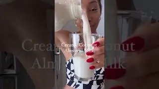 DIY Coconut Almond Milk 🥛 creamy & delicious combo #homemademilk #almondmilk
