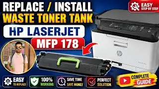  Replace/install waste toner tank hp laserjet mfp 178 