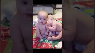 ​Cute Baby Siblings Enjoy Playtime And Biting #shorts