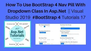 How to use bootstrap4 navpillwithdropdown classinasp.net||visualstudio 2019 