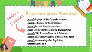 Kinder, 1st and 2nd Grade Reading & Writing Workshop - Sneak Peak Overview! SCRs!