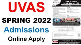 Uvas Spring 2022 Admissions Open Online Apply Complete Detail UVAS Admissions Open Online Apply uvas