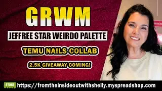 GRWM Using Jeffree Star Weirdo Palette 🎨 Temu Nails Collab 💅 #grwm #jeffreestar #weirdopalette #temu
