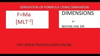 How to derive formula using dimensions