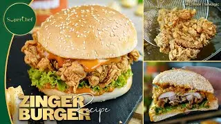 🔥 Ultimate Zinger Burger Recipe &ndash; Crispy & Spicy Like KFC!