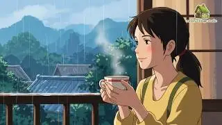 Дождливый день в тихой японской деревне 🌧️ - Медленная жизнь в стиле студии Ghibli