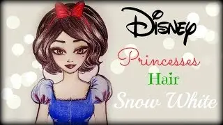 How to draw and color Disney Princesses Hair ❤ Snow White