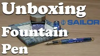 Unboxing Plus Ca Crea x Sailor Professional Gear Slim Night Cherry Blossom Limited Set プラス万年筆夜桜限定セット