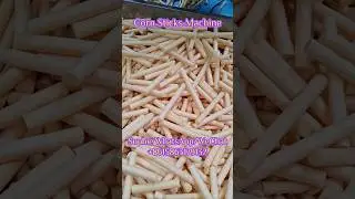 Long Straight Crunchy Corn Sticks Snack #Machine Corn Puff Double Screw #Extruder #cornpuffmachine